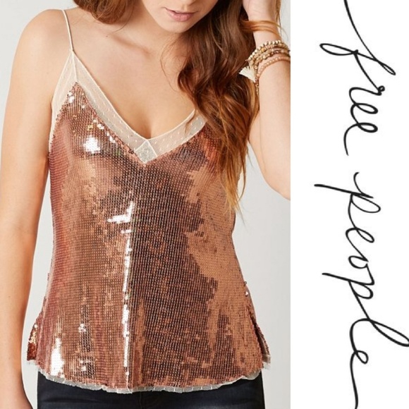 Free People Tops - NWT Free People Sequined Camisole